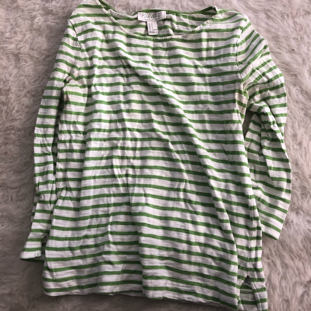 Stripped 3/4 sleeve tee